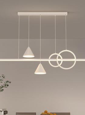 餐VYD吊厅灯轻奢中山灯现代简约计师饭厅一字长条吧台岛设台餐具