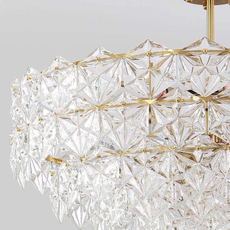 法水式晶吊灯客厅玻灯全光谱护眼气主卧室简约大餐厅璃OSF吊灯