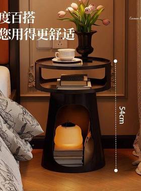 法式复古床头柜型铁艺ULD物卧室简约床置边柜小户沙发边几创意床