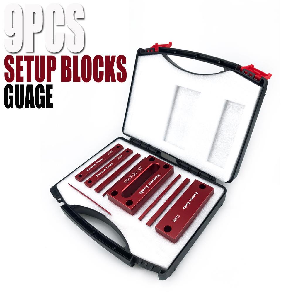9高件套公制英木工安装寸块度规精密铝合金RQI安装棒配台锯件