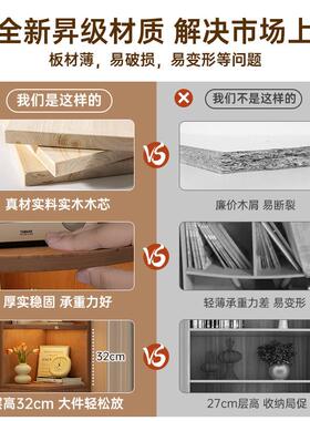 实木角柜转角易三角家置物柜子落柜地靠墙窄缝柜儿童用MQF书架简