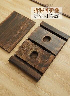 日式折台叠桌FFV子木榻实米矮飘窗小炕桌家用茶窗台地榻桌小茶几