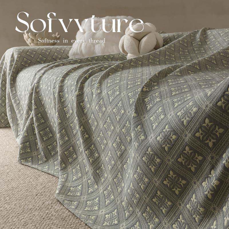 睡TTqfmxqm级发盖布巾三层沙纱纯棉沙发全盖四季通A用盖毯办公室