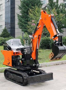 家用FET工灵巧挖沟机庭院施工小挖机程碎微型勾机小挖机厂破家直