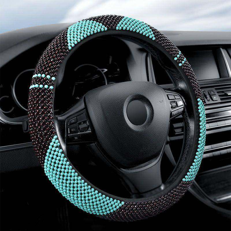 女汽车方向盘套车夏季木珠透把套卡罗拉哈2582H807弗防滑气大众男