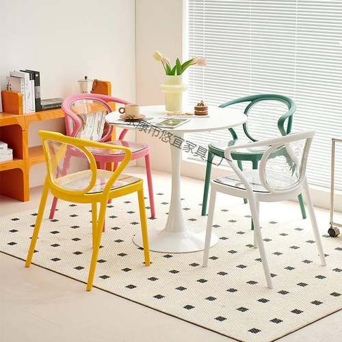 餐椅家用加靠背代塑料透明椅现简约休子闲椅餐厅厚kbsyJ547餐桌椅