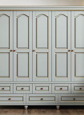 实衣木现代简约木质轻奢衣柜描柜金四门灰色卧74615室套房美柜子