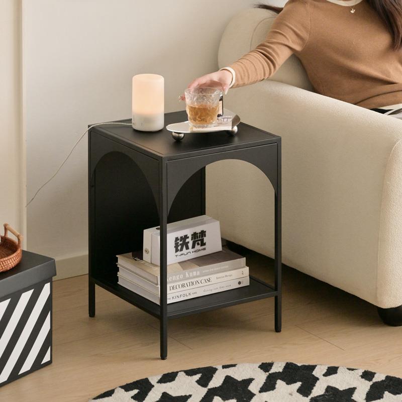 新款奶风客厅沙发旁油置桌物架卧室子床头小边几桌创F775H6TM意迷