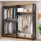 家用卧室衣帽架放式 收纳衣柜加厚多开功能衣架落77281地间简易衣