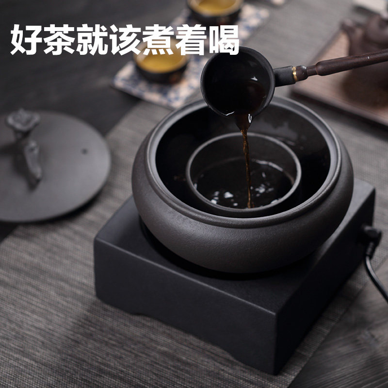 易虎堂老白茶壶煮茶器套装火山石复古法煮茶O具器陶瓷电陶炉煮茶