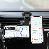 手机车载手机支架车内一拖t二机位双夹子汽车仪表台吸盘固定导航