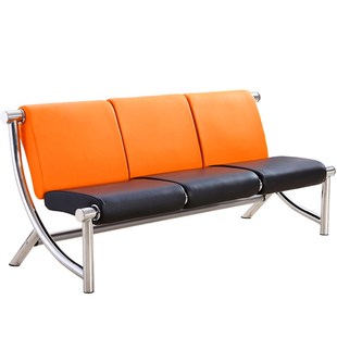 门店沙发医院候诊连排座椅三人四人位排椅L等候区公共休息不锈钢