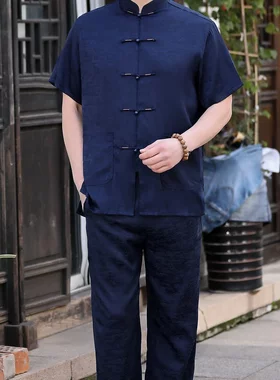 福玛玛服装精选时尚男士唐装套装