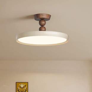 胡桃木色卧室全光谱护眼房间灯设计感美式复古浮光灯书房灯吸顶灯