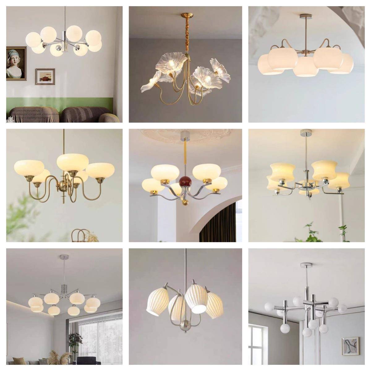 慧歆客厅吊灯现代简约家用多头玻璃书房卧室灯设计师北欧餐厅灯具