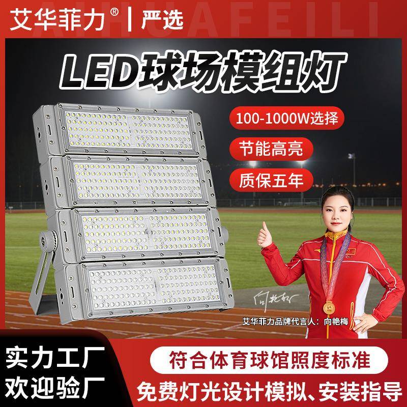 跨境户外高杆灯户外篮球足球广场高杆泛光灯LED大功率模组球场灯