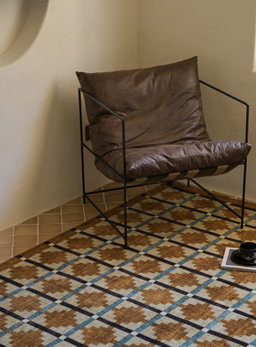 中古风地毯客厅美式复古高级感南洋风易打理无甲醛电竞房防滑地垫