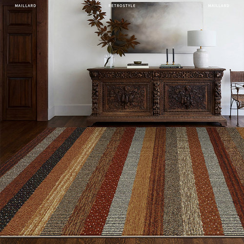 中古风游牧2025新款客厅地毯复古高级感轻奢美式防滑卧室房间床边