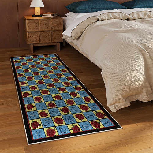 宝剑九毛毯塔罗美式覆古玫瑰卧室家用衣帽间镜前毯防滑耐磨地毯子