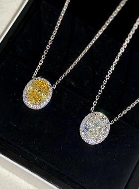 高级感椭圆鸽子蛋钻锁骨链