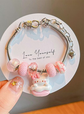 珍珠手串复古kt情侣手饰品