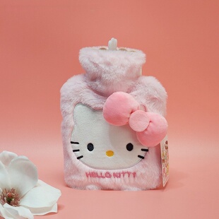 Kitty热水袋注水加厚防爆学生可爱哈喽kt猫毛绒冬季保暖水袋礼物