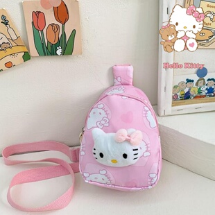女孩子卡通儿童包包kitty胸包幼儿园宝宝kt猫超轻书包斜挎包小号