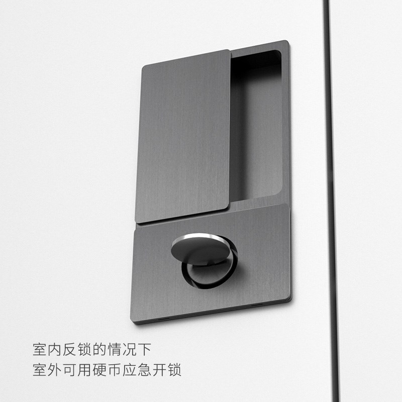 极简隐形门锁室内房间无把手移门幽灵门静音锁R阳台钩锁口袋门锁