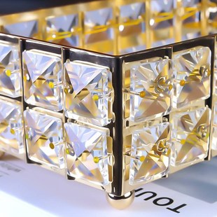 水晶托盘轻奢ins 欧式 化妆品桌面D收纳盒创意美甲眉笔收纳盘样板