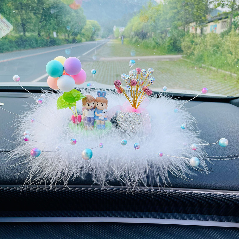 甜小情侣男女神新款车内车载装饰饰品礼物用N品汽车摆件可爱个性