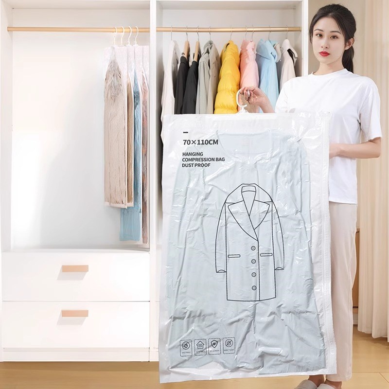 挂式真空压缩袋羽绒服棉服加厚收纳袋专用L防尘衣物家用抽气整理