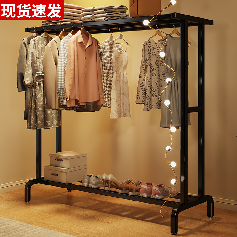 晾衣架落地家用卧室衣帽架阳台简C易室内外收纳晒衣架子加粗挂衣