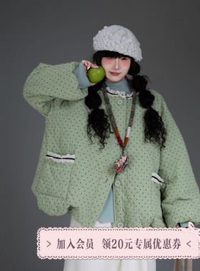 三与十三|初雪|秋季新款韩系波点显瘦宽松短外套