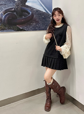 三与十三|银河碎片|韩版温柔甜美风连衣裙女减龄显瘦气质背心裙女