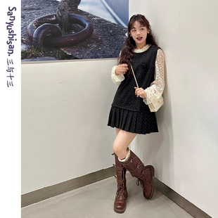 三与十三|银河碎片|韩版温柔甜美风连衣裙女减龄显瘦气质背心裙女