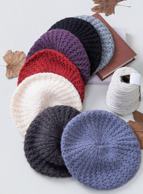 三与十三|帽暖暖|秋冬复古日系设计感针织镂空帽子