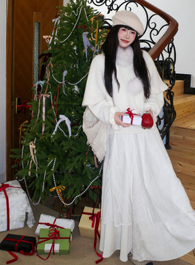 三与十三|浮光锦绣|秋季新款韩系双层蕾丝显瘦设计半身裙