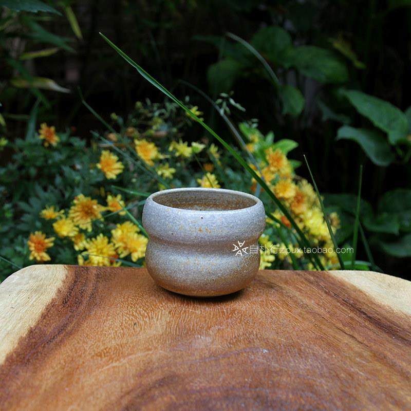 自朴行柴烧｜张浩手作葫芦杯无釉柴烧全手工主人杯150ml