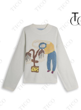 【甜甜圈专享】TICO汀可【御九毛衣】两穿时尚百搭休闲毛衣TC1112