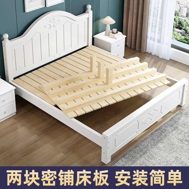 欧实木床现代简约1.5米单人01厂家直供.8双人经济型式出租房用1.