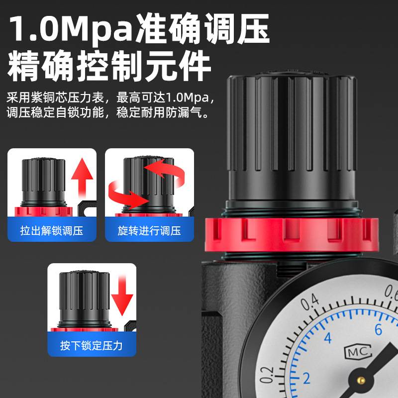 油气分离器带自动排水BFC3000气源干燥过滤器空压机油水空气过滤
