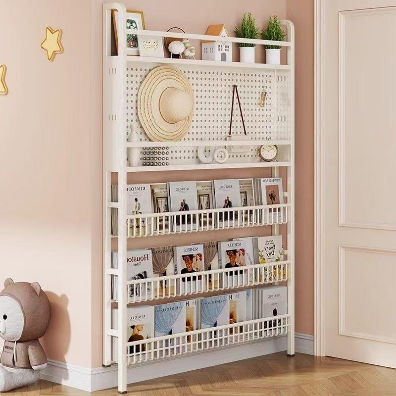 门后置物架落缝地房间窄夹壁多挂铁艺书UCW家用极层卧室洞洞板置