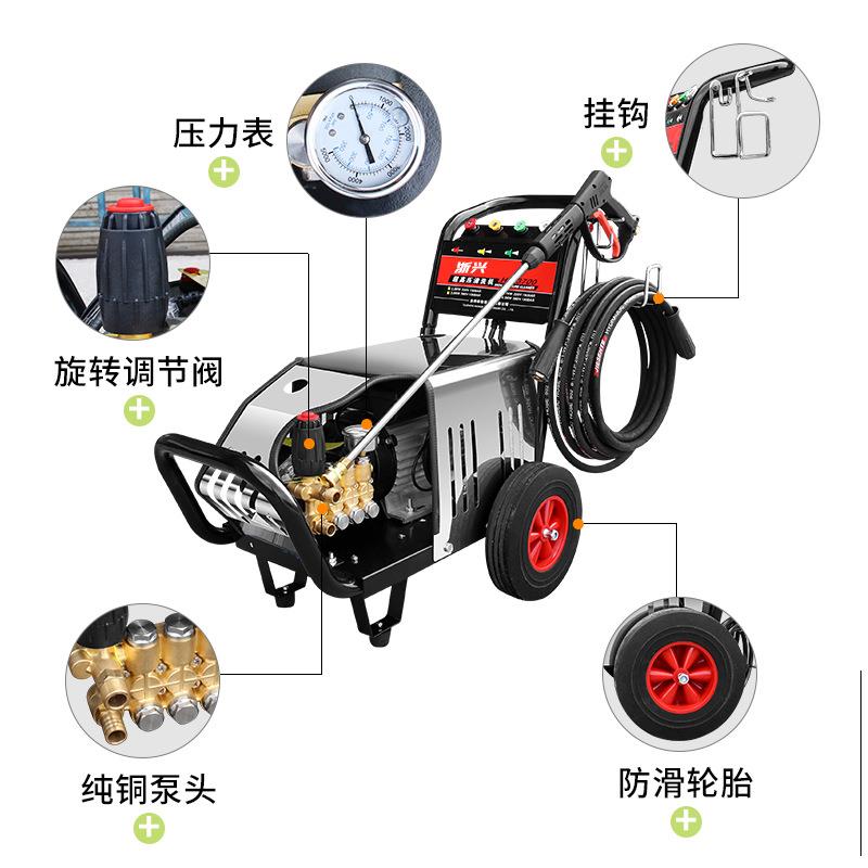 除锈高压清洗机380v大功率洗车机家用小型电动洗地机商用洗车泵