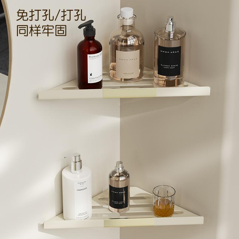 浴置物角架双层打孔壁挂单层架奶室油免风卫生间转角不锈F97S9H7M