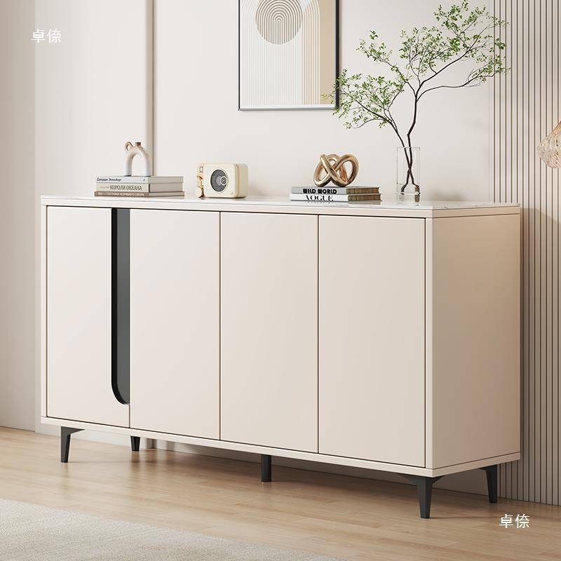 边会柜客厅公司茶水间包厢风餐边柜实木板轻奢商用感茶水碗柜储物