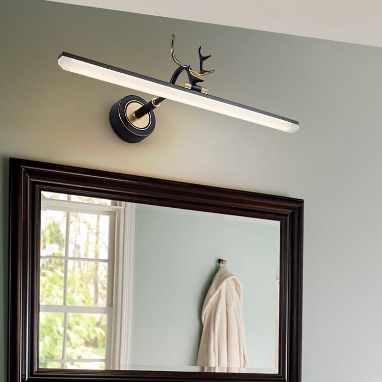 全l铜镜前中式ed卫生间浴室洗漱台现代简灯约梳新妆台1622镜柜壁