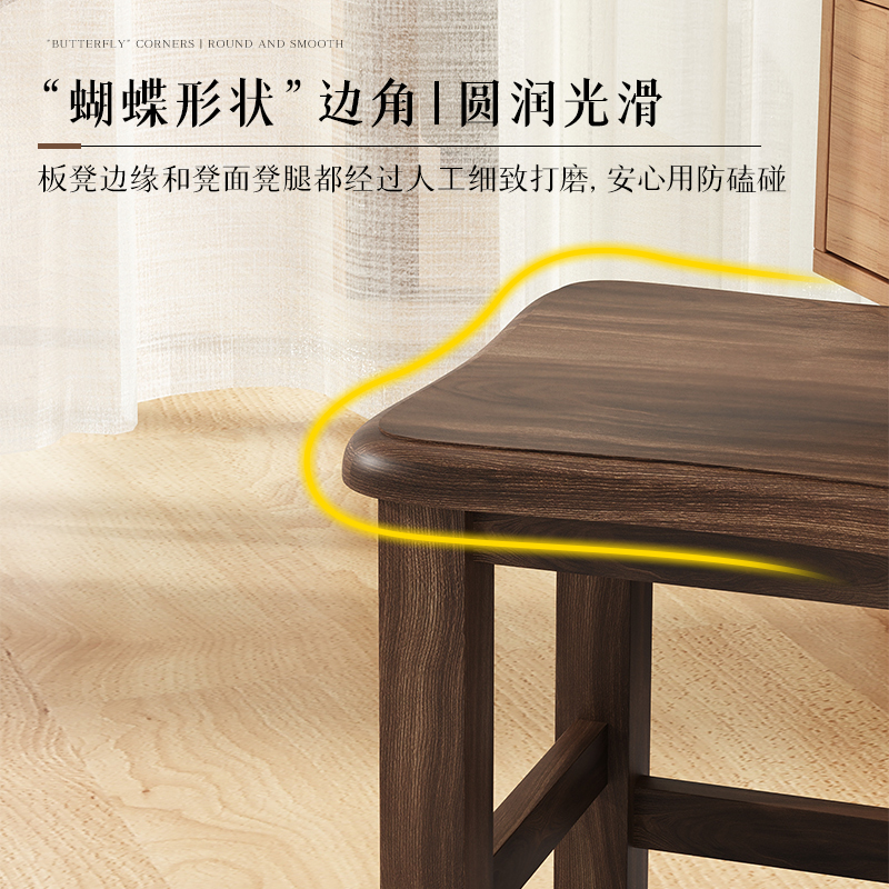 现货速发三梦小凳子家用客厅小板凳茶几小木凳矮凳木头凳子结实小