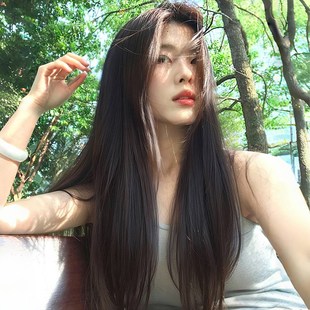 快速发货【微微一笑】假发女全A头套气质黑长直大头皮任意分发缝