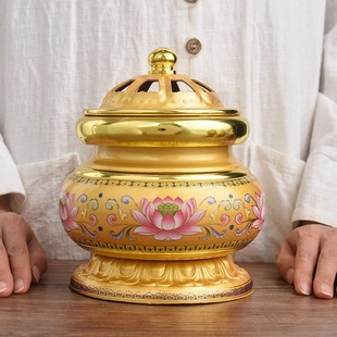 快速发货佛前供佛香薰炉家用室内供奉檀香炉戒P定真香三件套粉盅