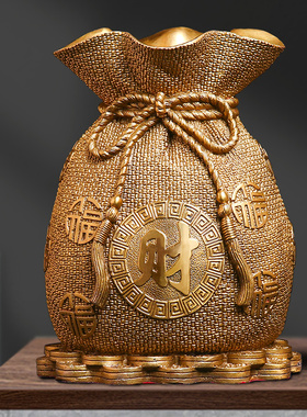 快速发货存钱罐储蓄n罐摆件纯铜钱袋零钱罐装饰工艺品客厅店铺乔